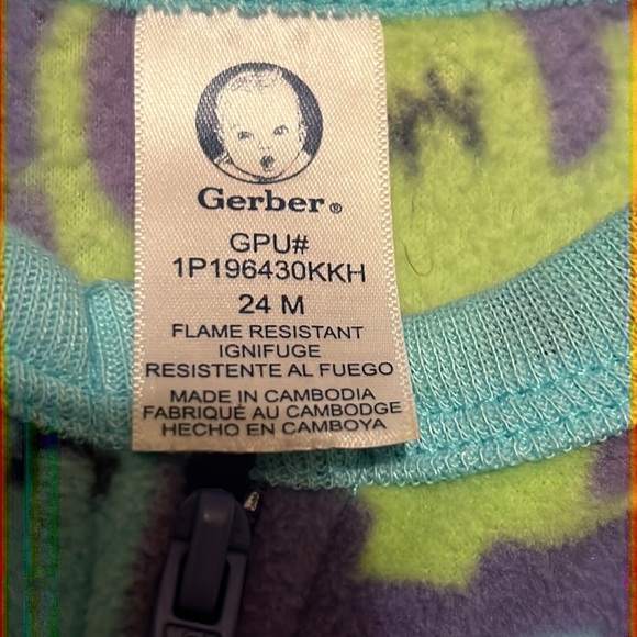 GERBER Elephants Footed Pajamas - Picture 3 of 4